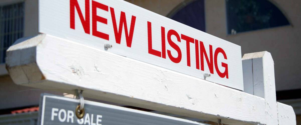 Real Estate red New Listing sign