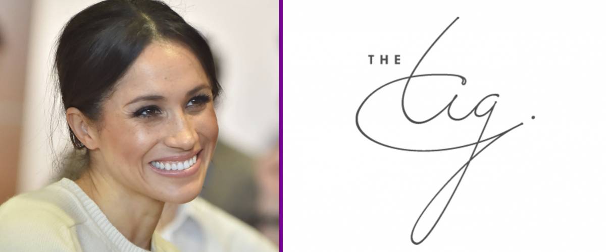 Meghan Markle with her Tig logo