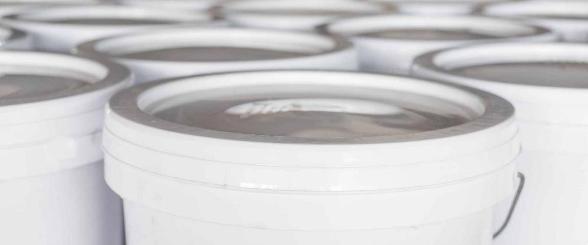 White plastic bucket