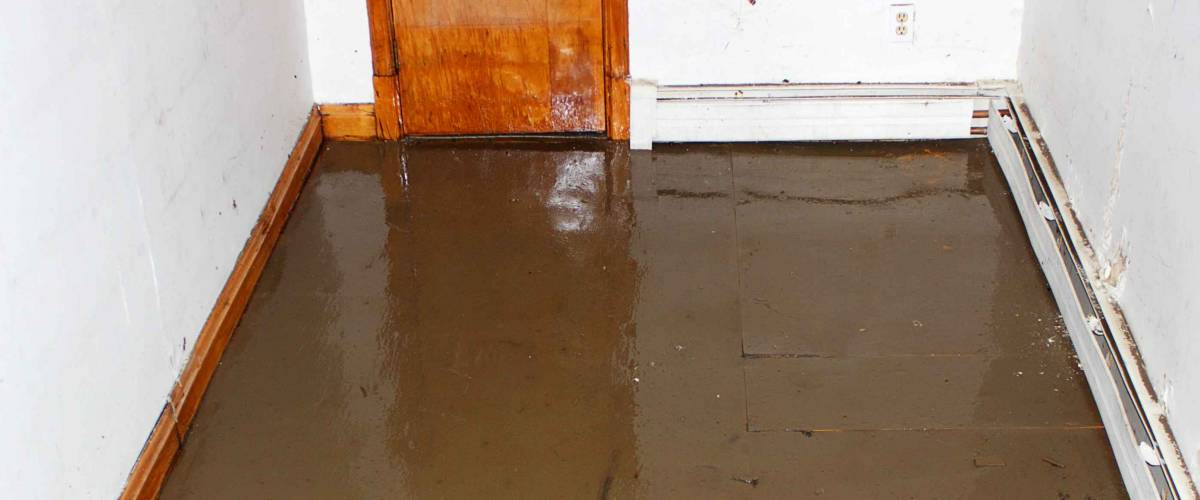 Flooded basement, suitable for contractors or basement renovation specialists