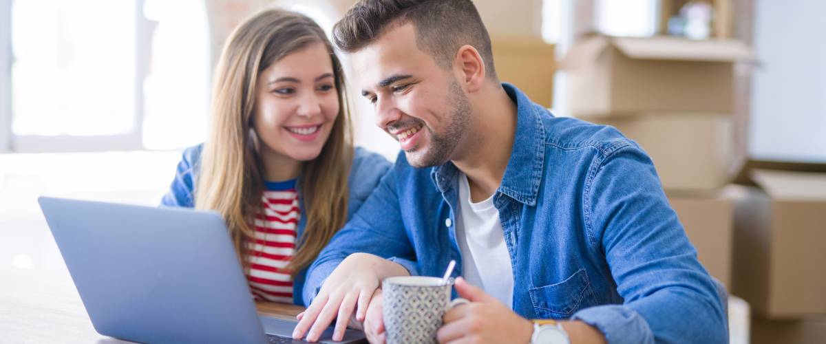 Couple on laptop