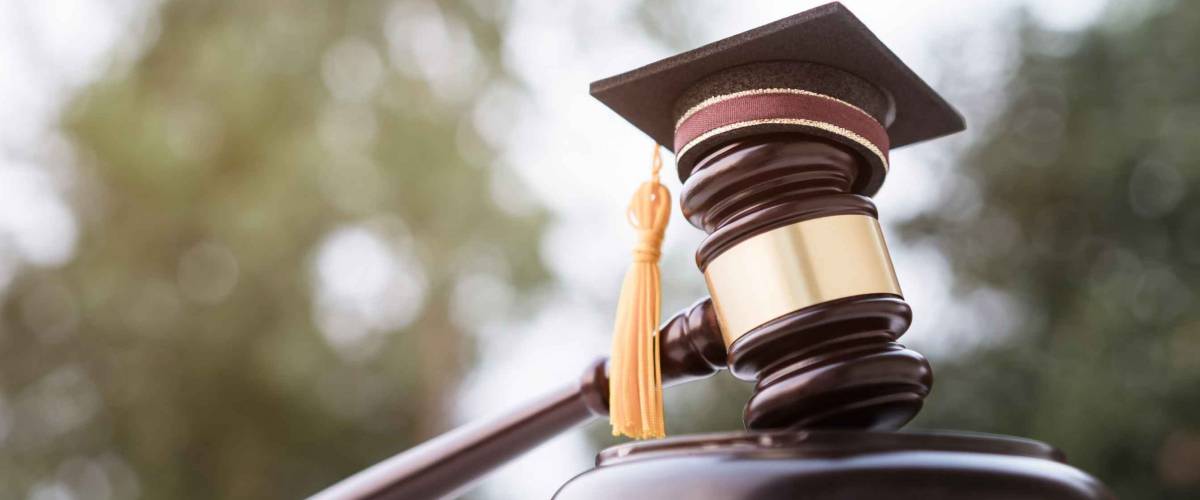 Graduation diploma hat / concept of law degree