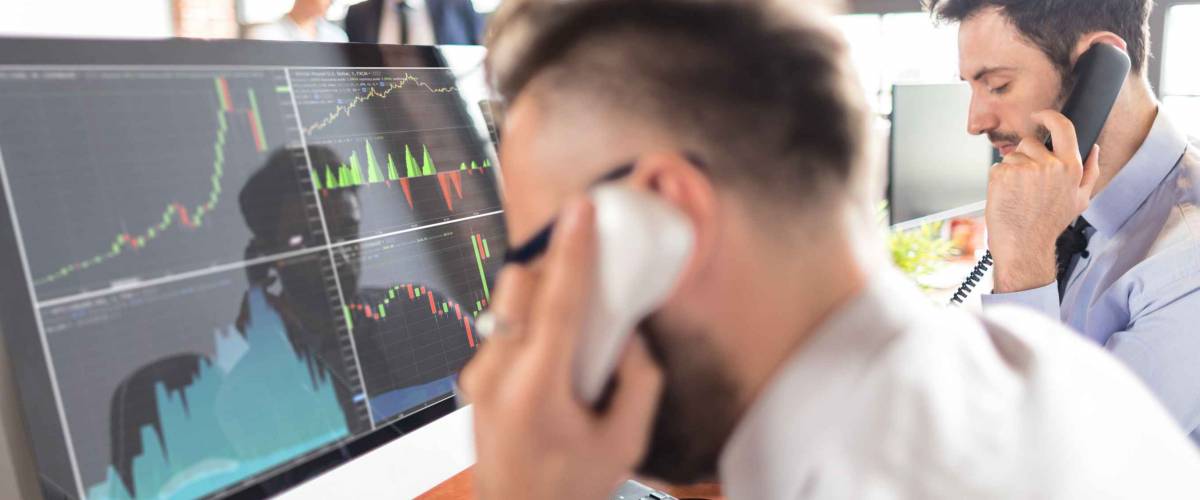 Business team investment trading do this deal on a stock exchange. People working in the office.
