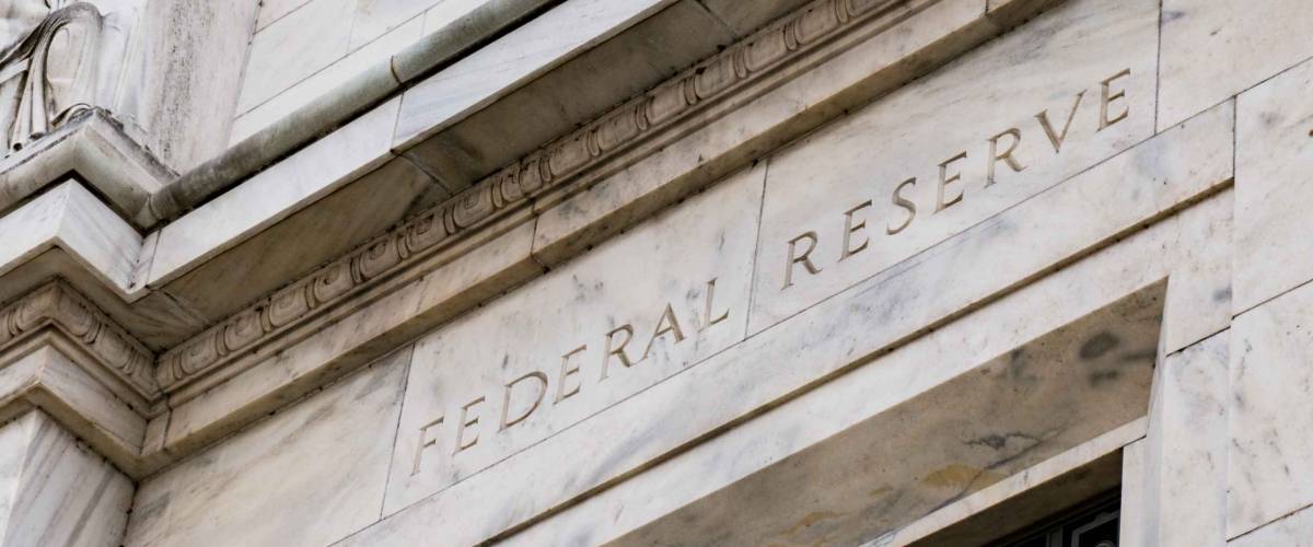 Facade on the Federal Reserve Building in Washington DC