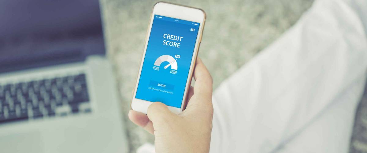 CREDIT SCORE CONCEPT ON SCREEN