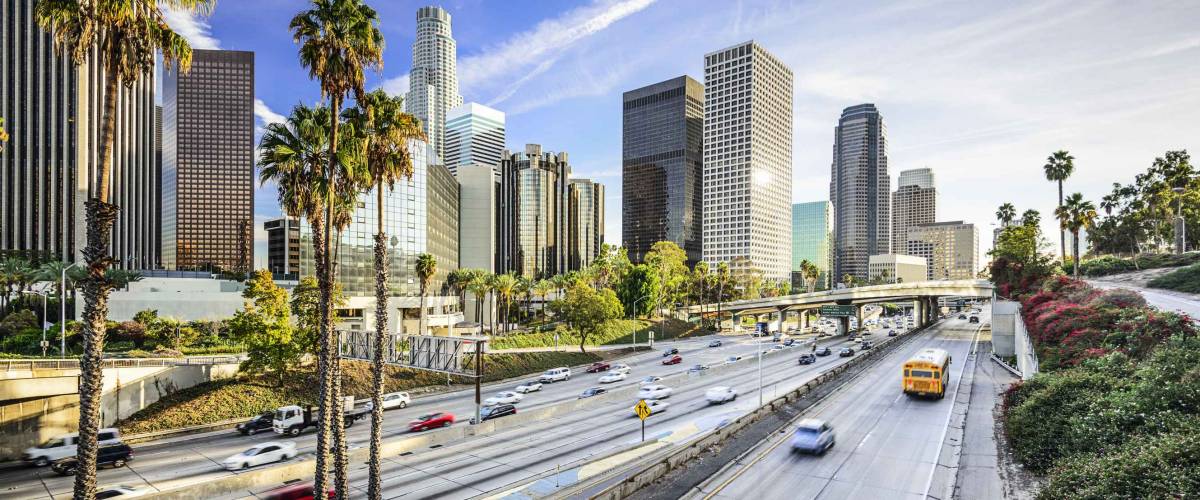 Los Angeles, California, USA downtown cityscape.