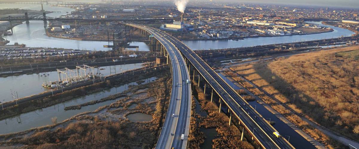 Aerial view of New Jersey Turnpike, New Jersey