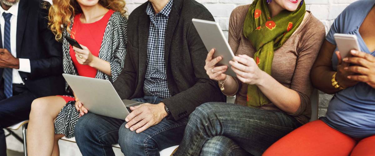 People Using Digital Devices Concept