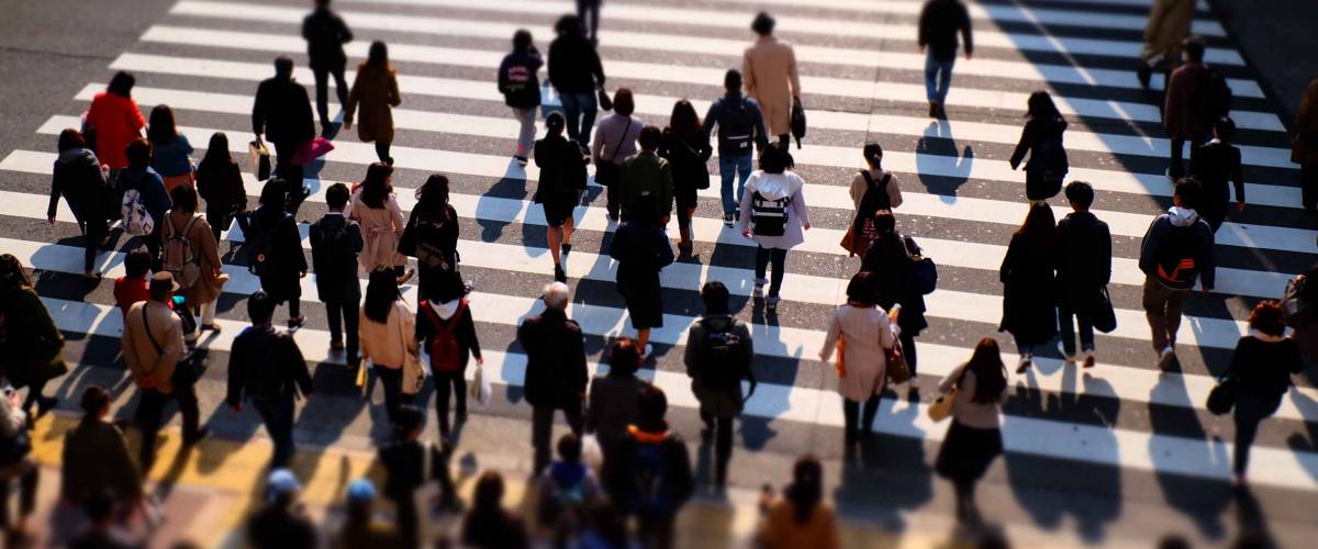 walking people on the street