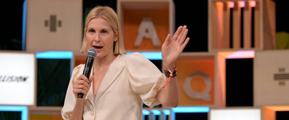 Kelly Rutherford, Actor & Investor, Whyzzer, on Q&A Stage during day three of Collision 2023 at Enercare Centre in Toronto, Canada