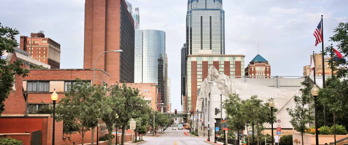 Kansas City, Missouri - city in the United States. Downtown skyline.