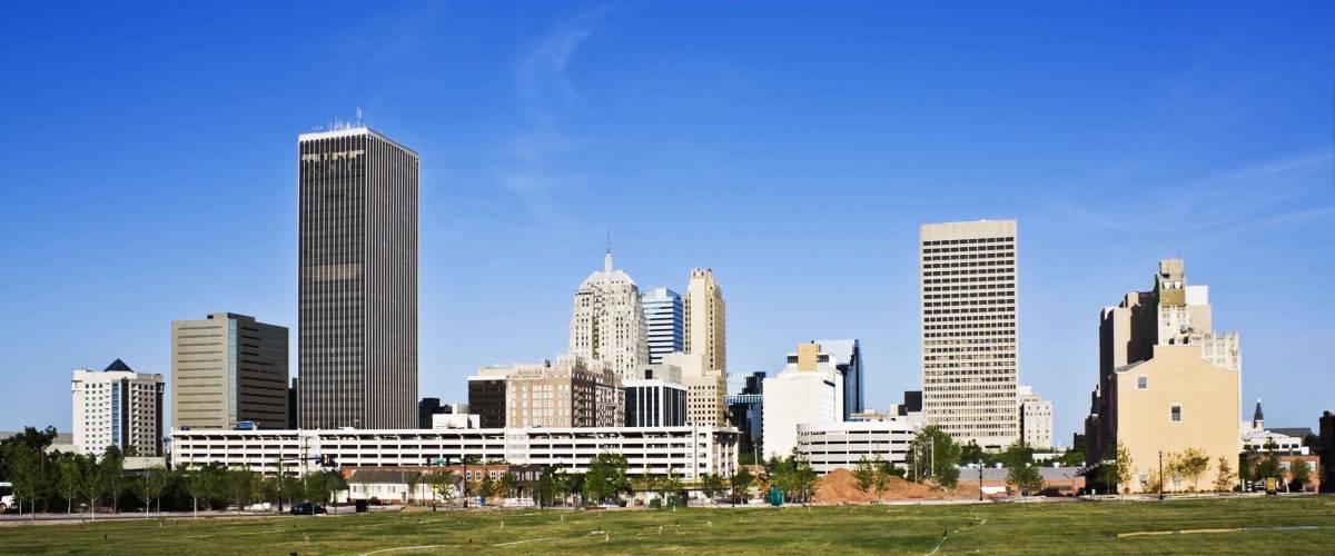 Skyline of Oklahoma City, Oklahoma.