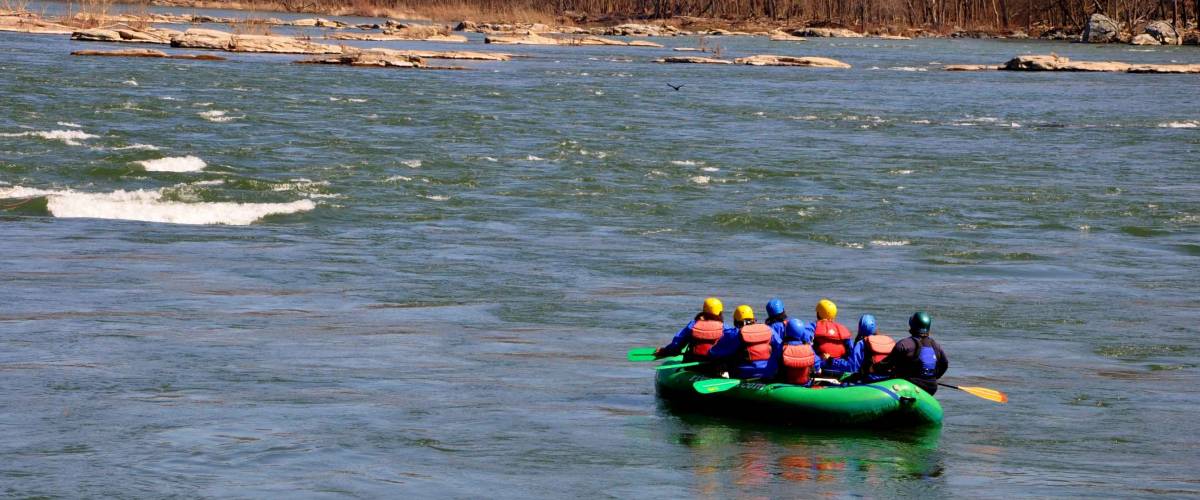 White water rafters