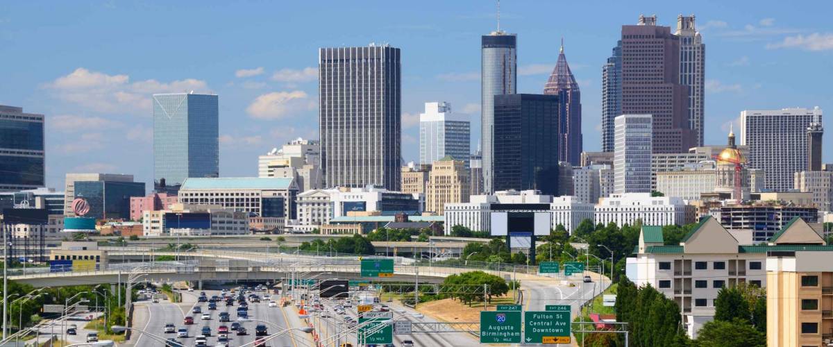 Skyline of downtown Atlanta, Georgia.