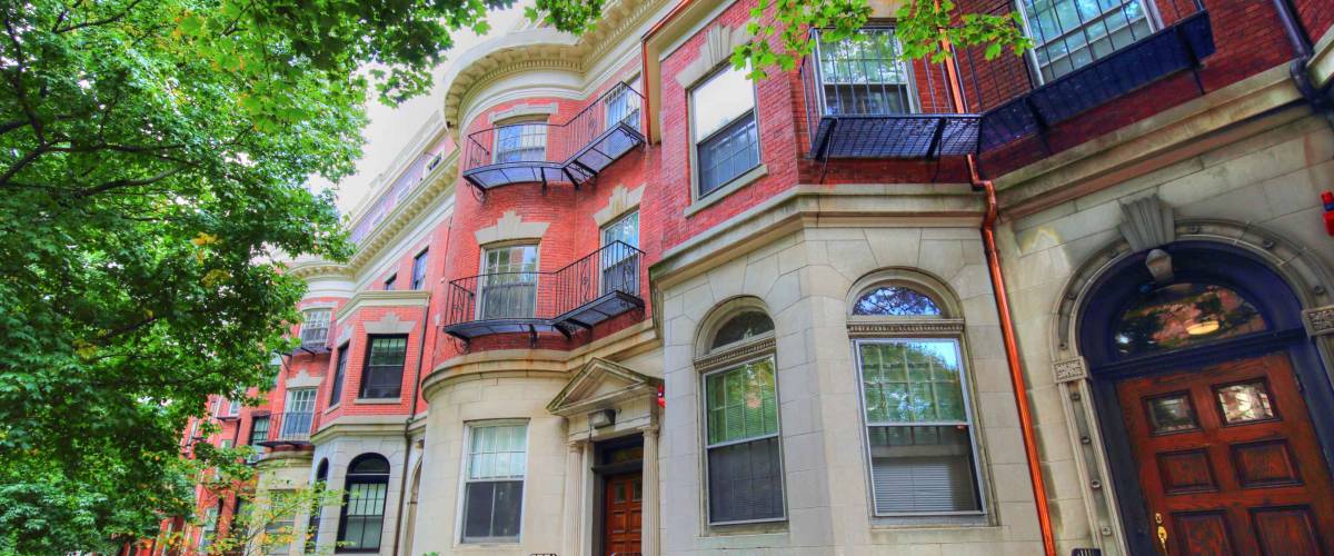 Boston typical houses in historic center
