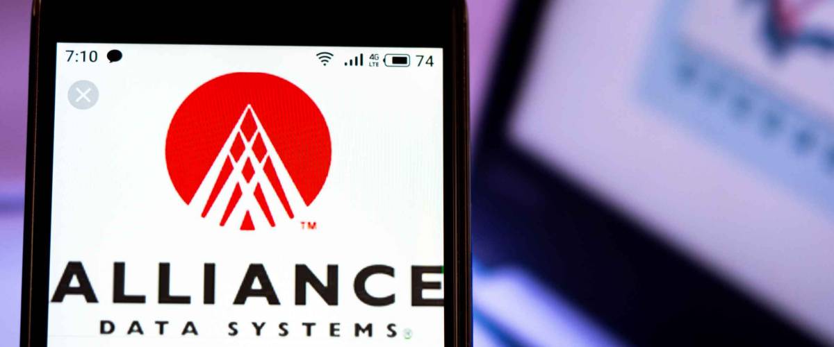 KYIV /KIEV, UKRAINE - July 13, 2019: In this photo illustration the Alliance Data Systems logo is seen displayed on a smartphone