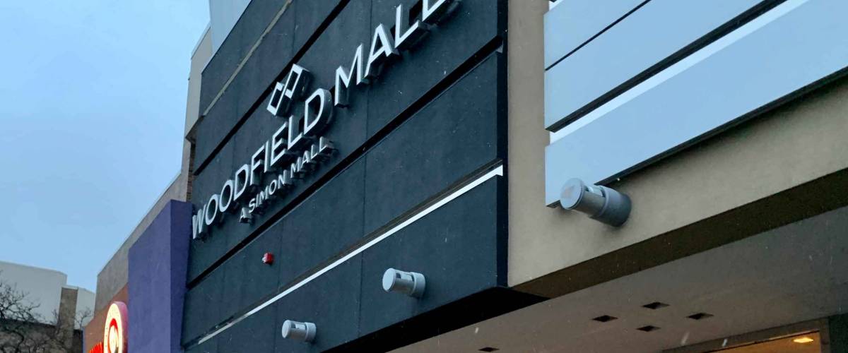 Chicago, USA - Dec 30, 2019: The Simon company's Woodfield Mall is one of the largest shopping destinations in the United States.