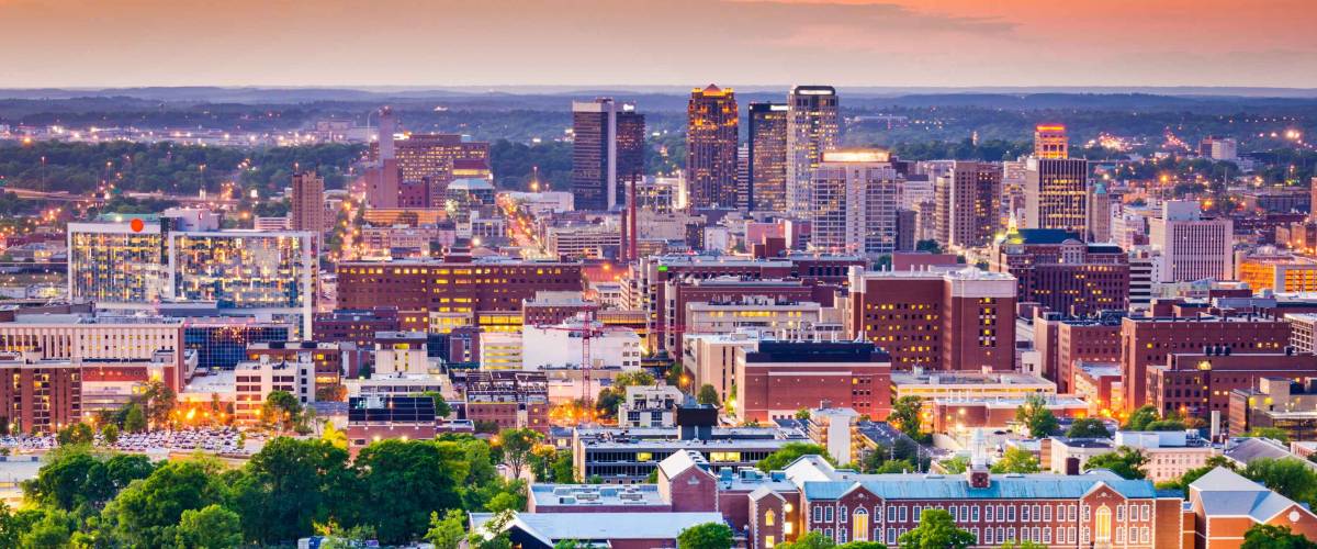Birmingham, Alabama, USA downtown city skyline.