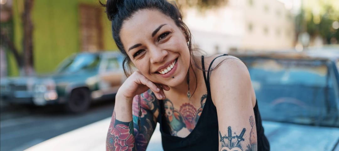 Woman with tattoos