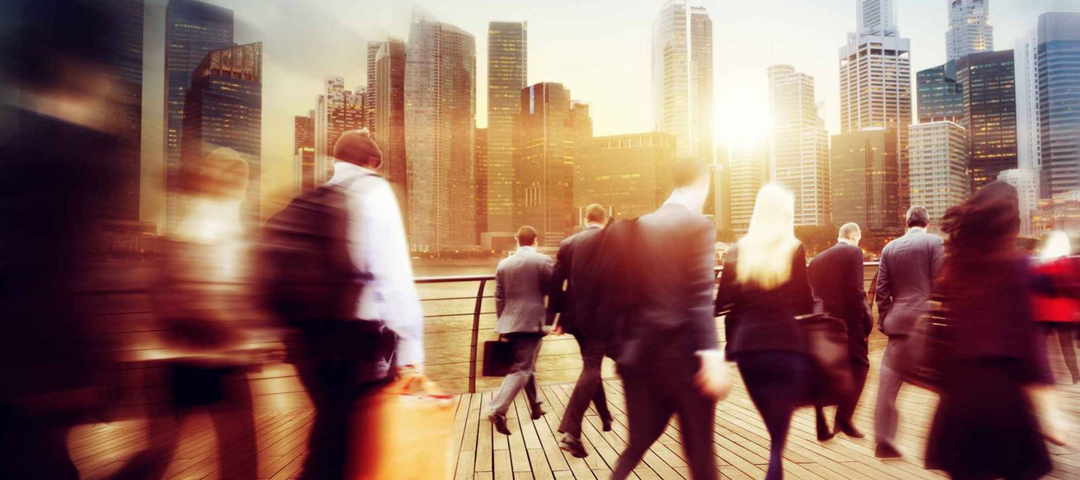 Business People Rush Hour Walking Commuting City Concept