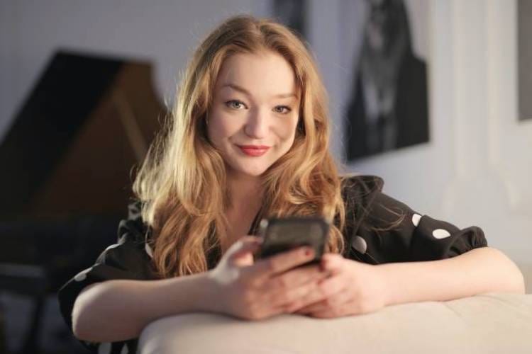 Woman on phone