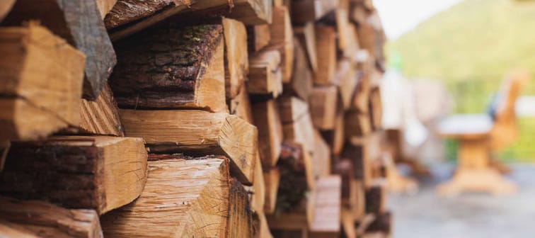 Stacks of Firewood. Preparation of firewood for the winter.Pile of Firewood.Firewood background