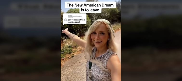Beauty tourism traveler Bryn Elise describes her American dream in a video on TikTok.