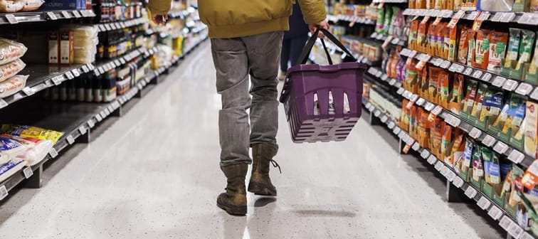 A customer browses an aisle at a grocery store In Toronto on Friday, Feb. 2, 2024. A labour expert says Unifor has achieved an "important victory" after grocery workers at 11 Dominion stores 