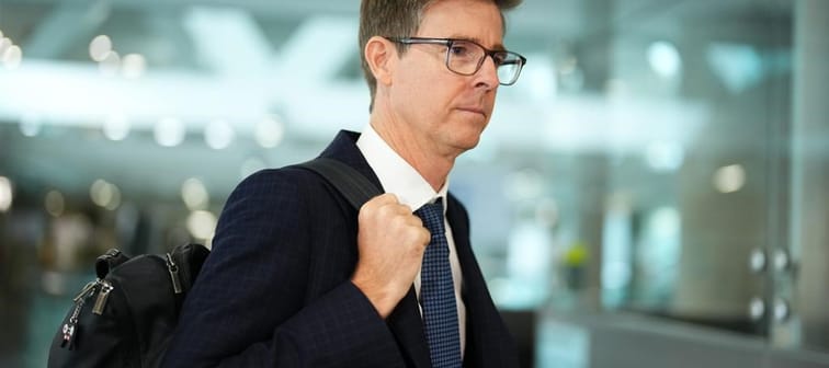Galen Weston arrives for a meeting in Ottawa on Monday, Sept. 18, 2023. Weston and Loblaw&rsquo;s new chief executive pushed back on what they called &ldquo;misguided criticism&rdquo; of the 