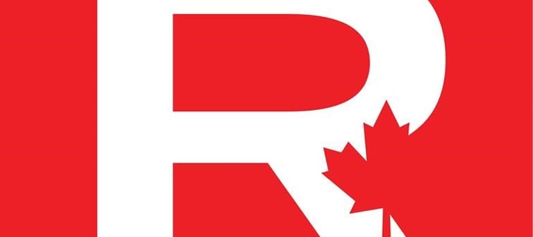 RioCan Real Estate Investment Trust logo is shown in a handout. The company says its first-quarter profit rose compared with a year ago as its revenue also climbed higher.