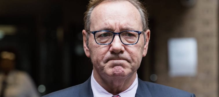 US actor Kevin Spacey addresses the media following a four-week trial in London, United Kingdom on July 26, 2023