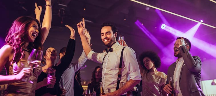 A dancing crowd.