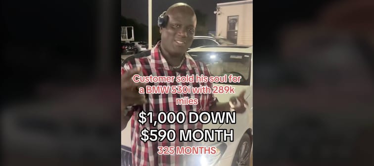 Houston car dealer Jo the Car Plug has gathered a following on social media for his outrageously long car loans.