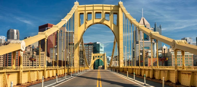 Pittsburgh has 297 bridges, including the Roberto Clemente Bridge.