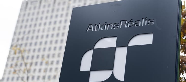 AtkinsR&eacute;alis says it has won a contract as part of the project to build the new &Icirc;le d'Orl&eacute;ans bridge in Quebec. AtkinsRealis headquarters is seen in Montreal, Friday, Nov.