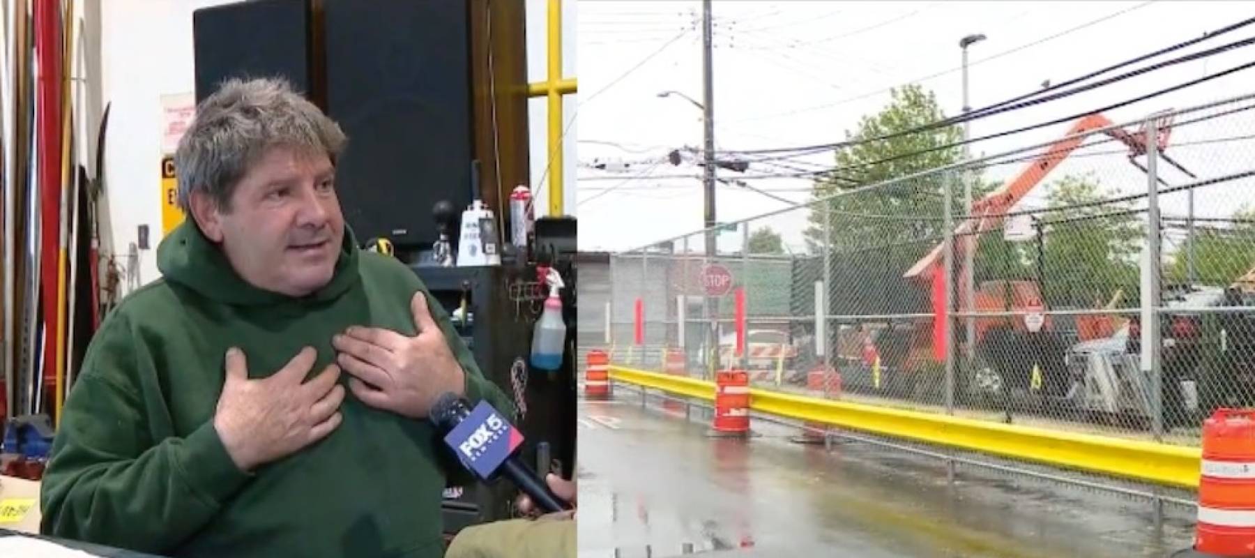 Anthony Della Vecchia and his fence