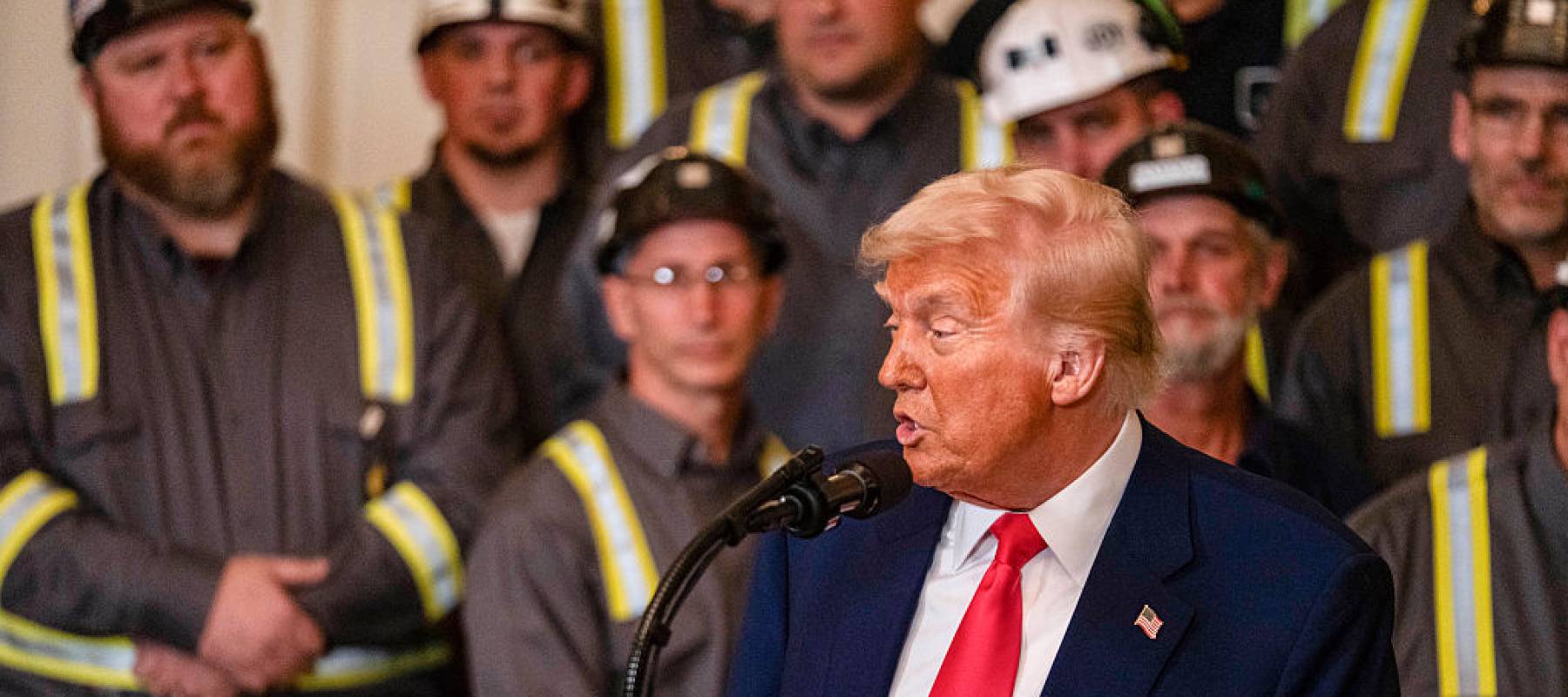Trump with miners,