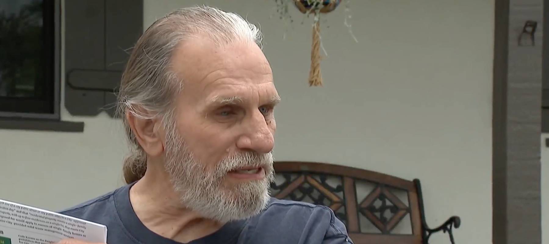 Man discussing the impact of proposed San Diego trash fee