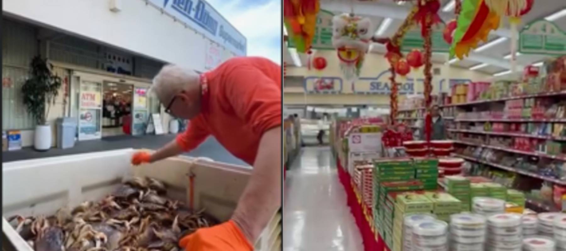 Images from the Vien Dong supermarket.