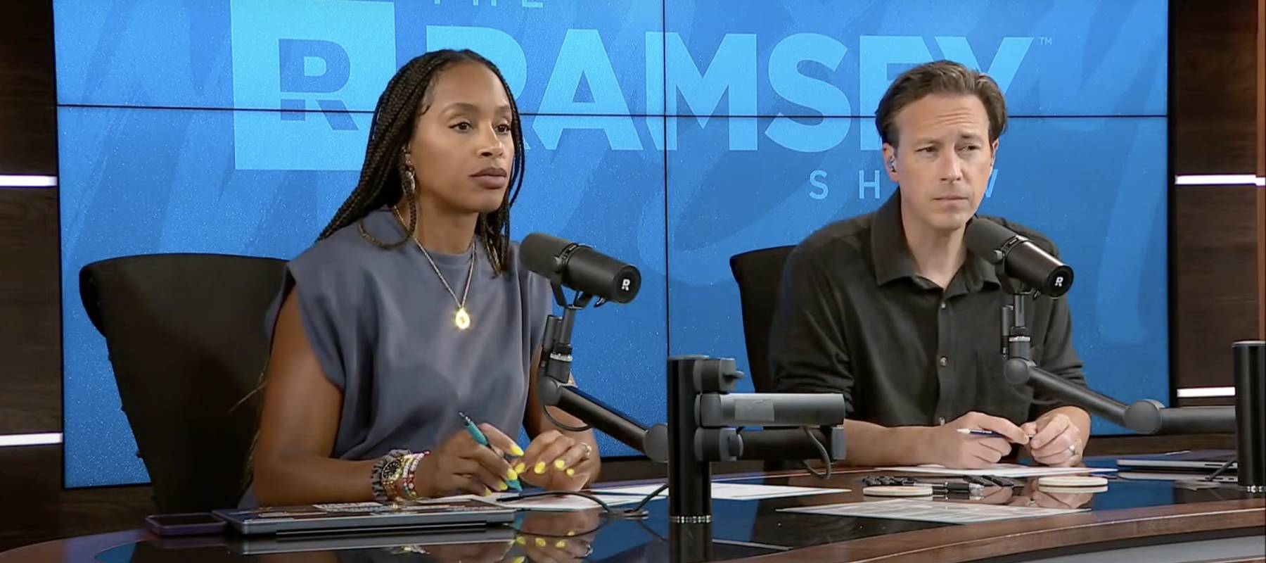 Ken Coleman and Jade Warshaw listen to a caller ask questions about her role in the debt her husband racked up.