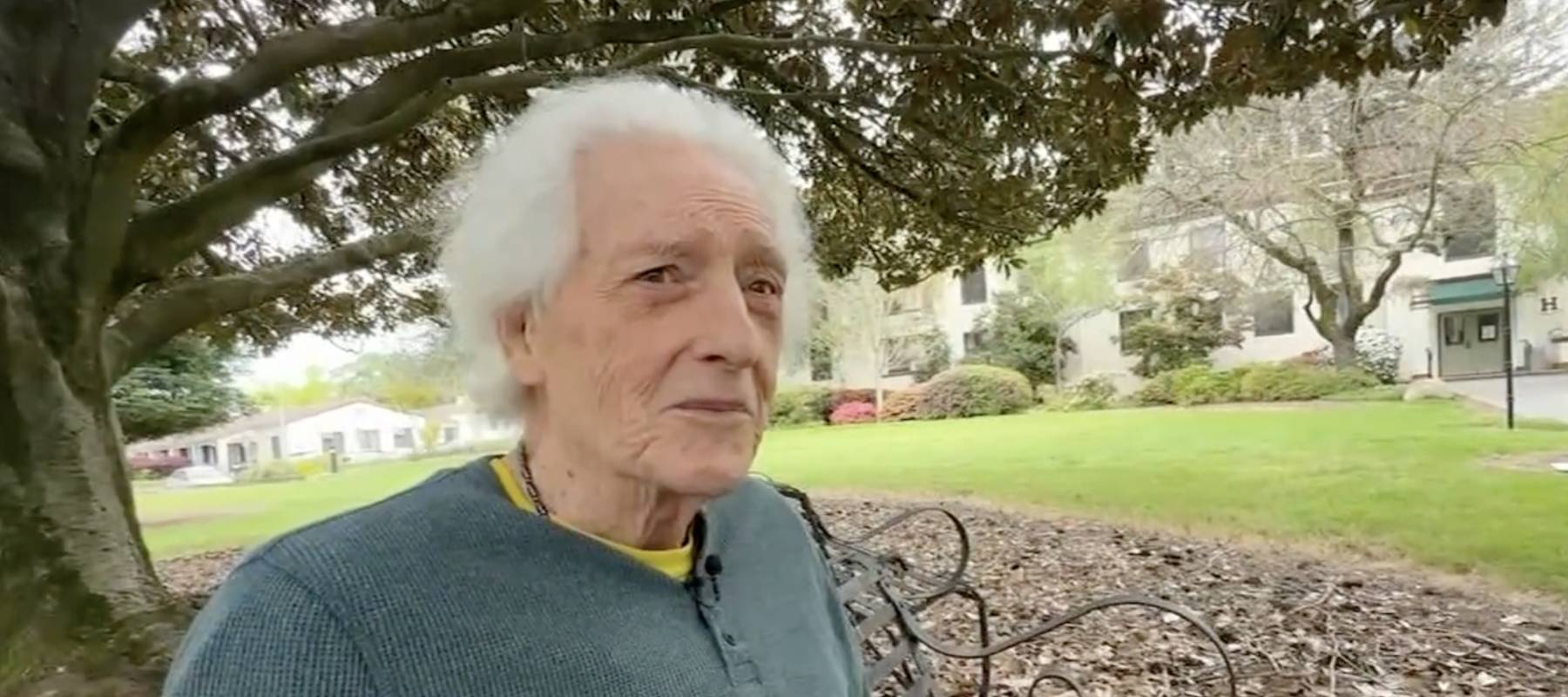 Retired 91-year old veteran discussing the loan he has to pay back.