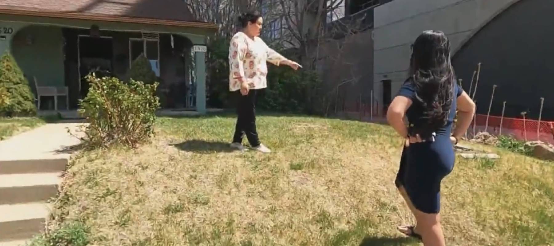 Griselda Barbosa Martinez on front lawn in Dever
