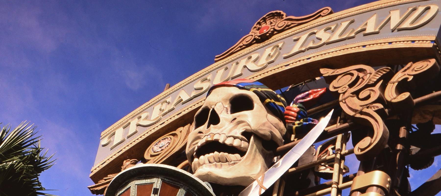 Outside the Treasure Island hotel.