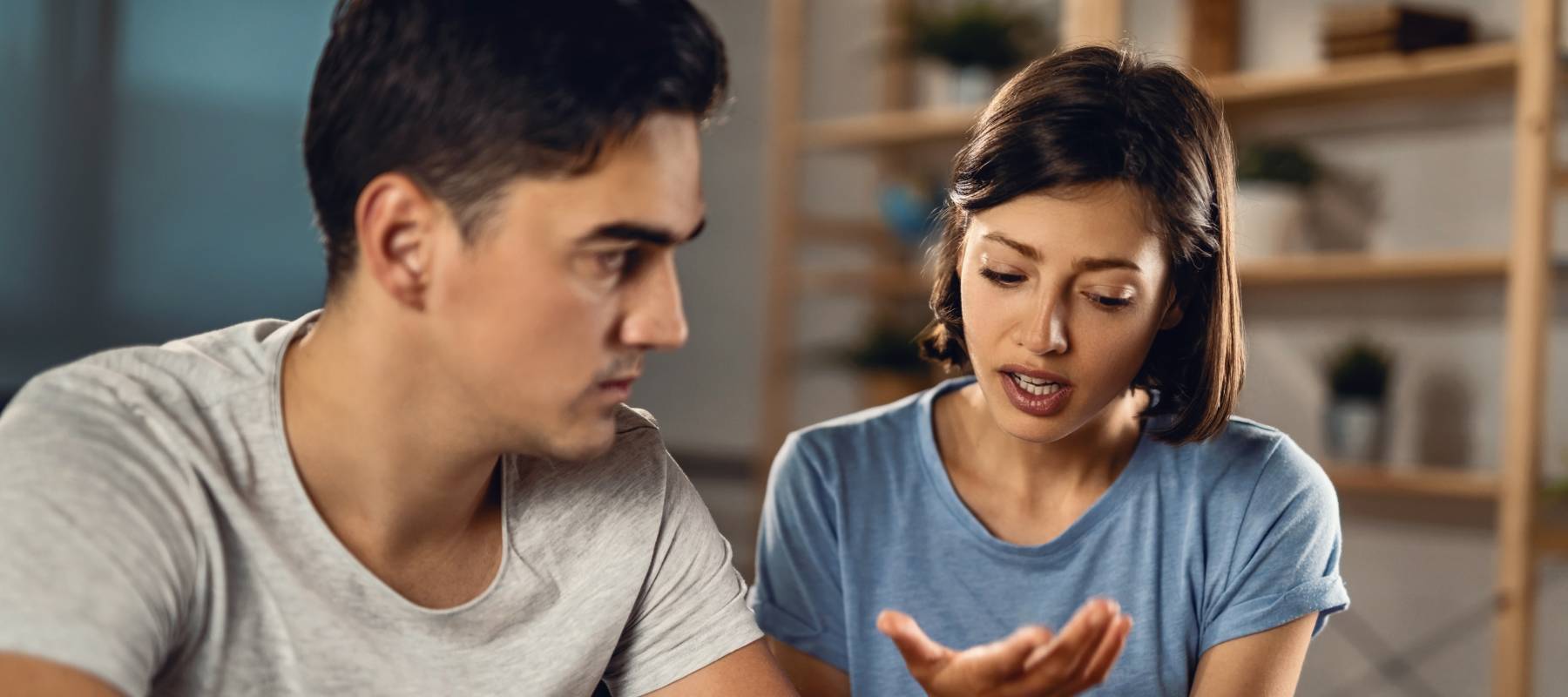 Young couple arguing.