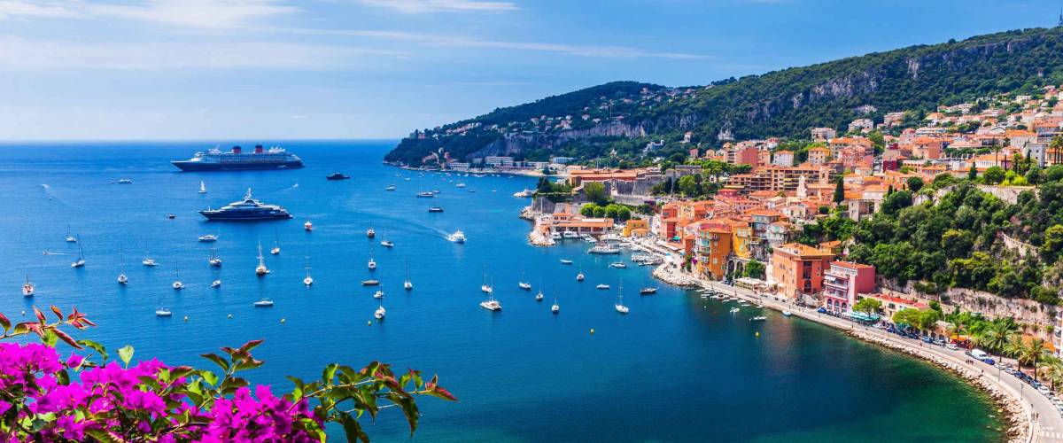 Villefranche sur Mer, France. Seaside town on the French Riviera (or Côte d'Azur).