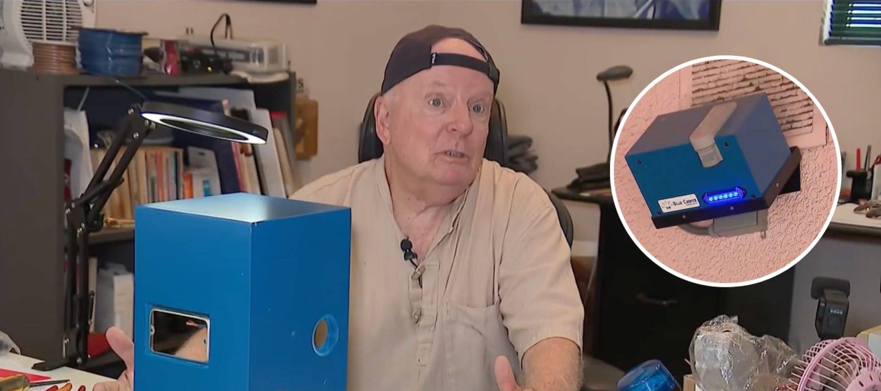 Stephen McMahon with blue chirper