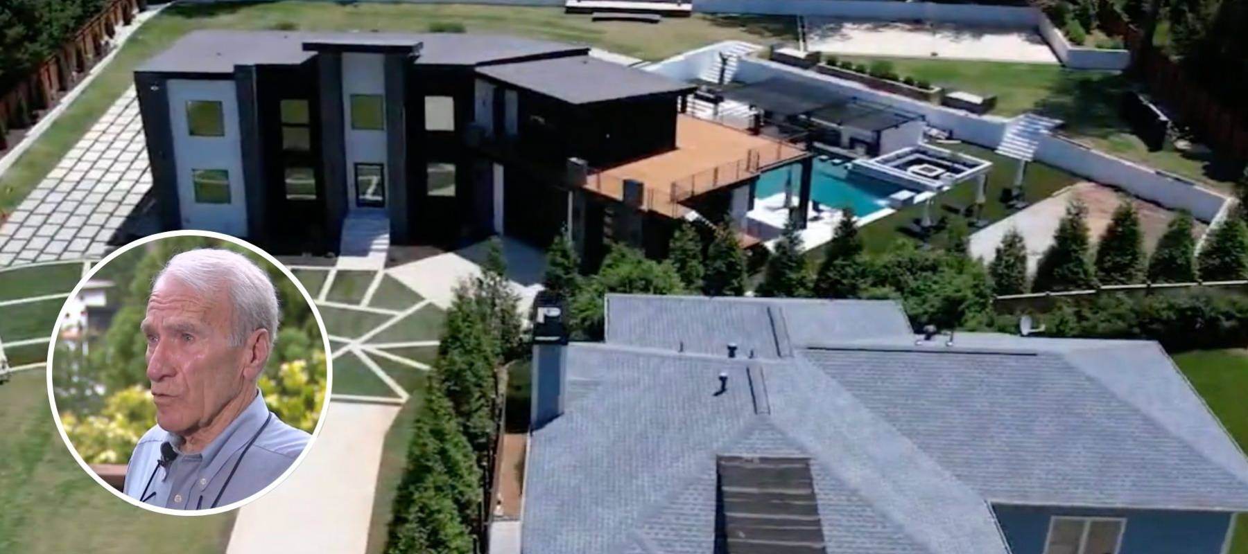 Aerial shot of the Atlanta party house local residents are complaining about.