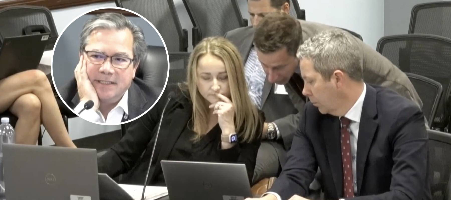 Arizona Corporation Commissioner Rene Lopez (insert) confronted Arizona Public Service about their calculations in a potential surcharge increase.