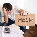 young couple worried need help in stress at home couch accounting debt bills bank papers expenses and payments feeling desperate in bad financial situation