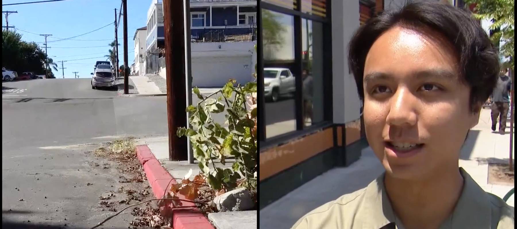 San Diego intersection and driver